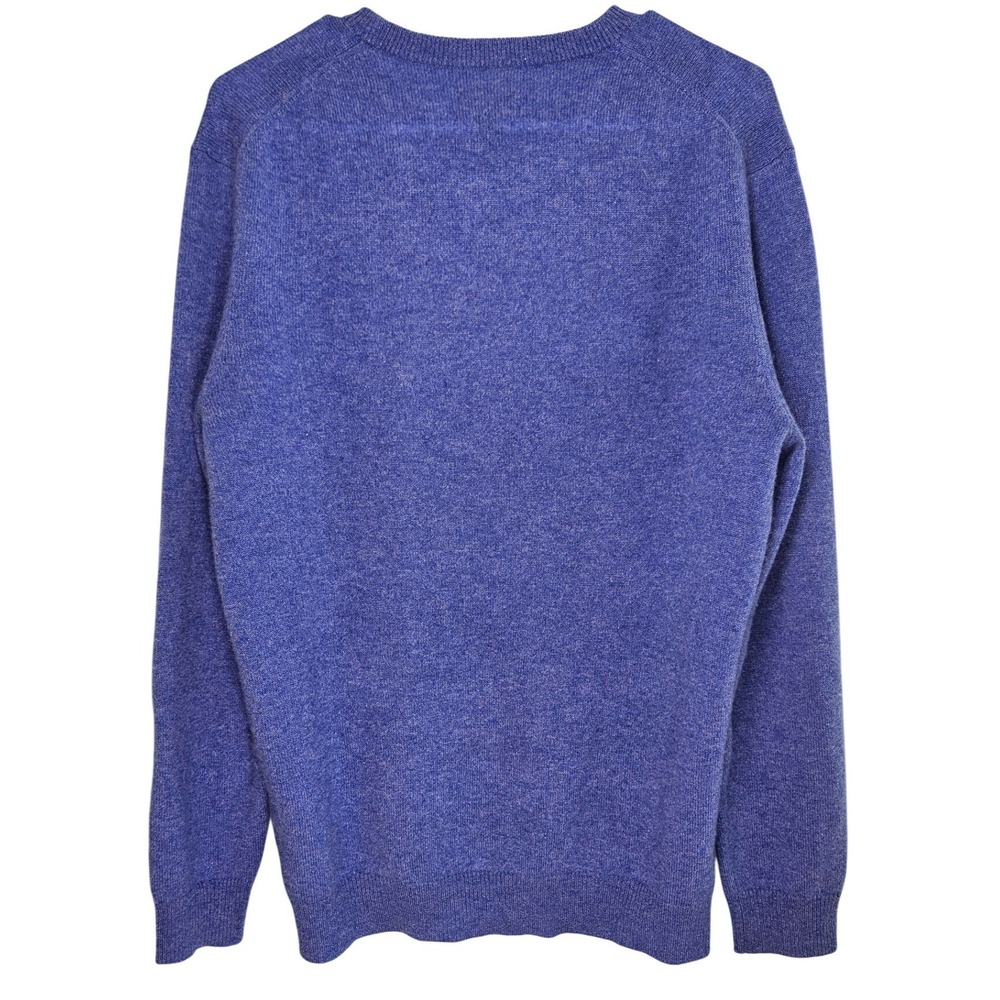 Club Room Luxury Mens Blue 100% Cashmere Crewneck Pullover Sweater Size M Preppy - Picture 2 of 7
